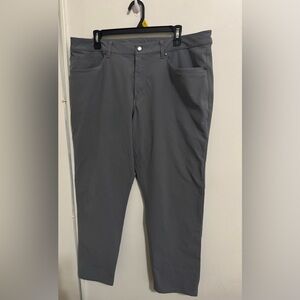 Lululemon ABC Utilitech Pants Mens 38x30 Slim Fit Silver Drop Gray Chino